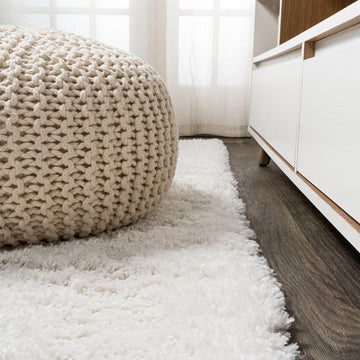 Groovy Solid Shag Area Rug